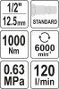 Yato légkulcs 1/2 col 1000Nm