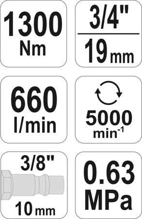Yato légkulcs ütvecsavarozó 3/4 col 1300 Nm