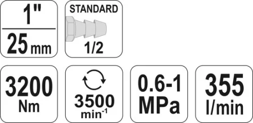 Yato légkulcs ütvecsavarozó 1 col 3200 Nm