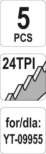 Yato szablyafűrészlap 24TPI (5 db/cs)