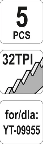 Yato szablyafűrészlap 32TPI (5 db/cs)