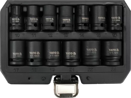 Yato gépi dugókulcs készlet 13 részes 1/2" 10-24 mm CrMo
