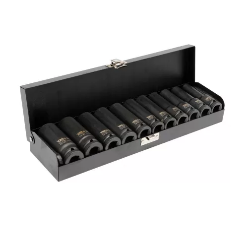 Yato gépi hosszú dugókulcs készlet 11 részes 1/2" 10-24 mm CrMo