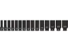 Yato gépi hosszú dugókulcs készlet 15 részes 1/2" 10-32 mm CrMo