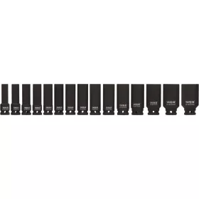 Yato gépi hosszú dugókulcs készlet 15 részes 1/2" 10-32 mm CrMo