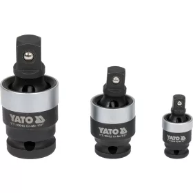 Yato gépi csuklós csatlakozó készlet 3 részes 1/4" 3/8" 1/2" CrMo