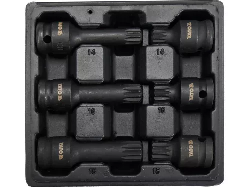 Yato gépi spline bit dugókulcs készlet 6 részes 1/2" M14-M18 CrMo