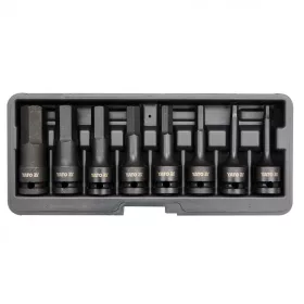 Yato gépi hosszú bit dugókulcs készlet 8 részes Imbusz 1/2" 6-19 mm CrMo