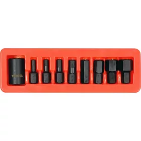 Yato gépi imbusz bit készlet 9 részes 1/2" 6-19 mm dugókulcs adapterrel