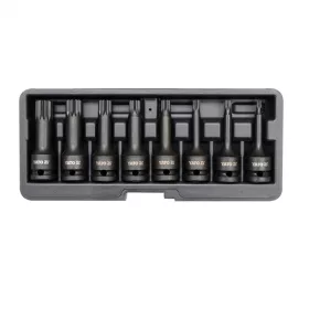 Yato gépi hosszú bit dugókulcs készlet 8 részes Spline 1/2" M5-M18 CrMo