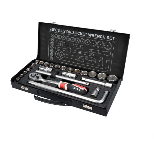 Yato dugókulcs készlet 25 részes 1/2" 10-32 mm CrV