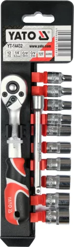 Yato dugókulcs készlet 12 részes 1/4" 4-13 mm CrV