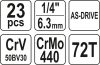 Yato Dugókulcs készlet 23 részes 1/4" 4-13 mm CrV