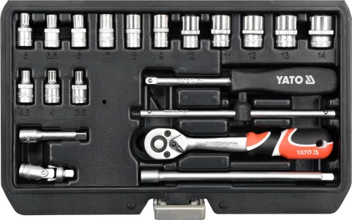 Yato dugókulcs készlet 20 részes 1/4" 3,5-14 mm CrV