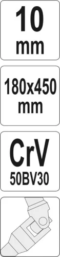 Yato csuklós T-kulcs 10 mm / 450 mm CrV