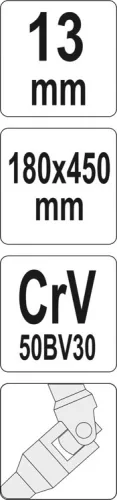 Yato csuklós T-kulcs 13 mm / 450 mm CrV