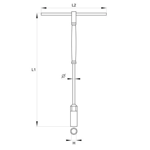 Yato t-kulcs 14 mm / 310 mm forgatható nyéllel CrV