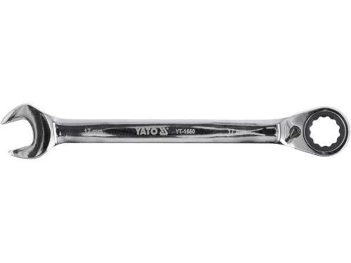 Yato racsnis irányváltós csillag-villáskulcs 17 mm / 225 mm 72T CrV