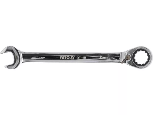 Yato racsnis irányváltós csillag-villáskulcs 23 mm / 290 mm 72T CrV