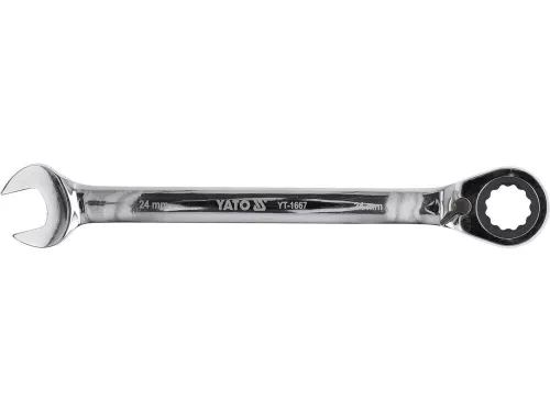 Yato racsnis irányváltós csillag-villáskulcs 24 mm / 330 mm 72T CrV