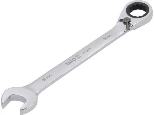 Yato racsnis irányváltós csillag-villáskulcs 28 mm / 360 mm 72T CrV