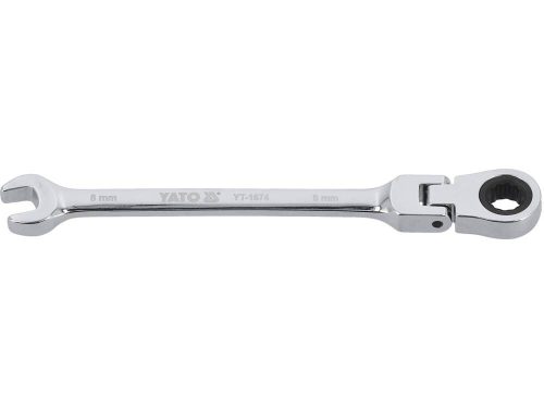Yato racsnis csuklós csillag-villáskulcs 8 mm / 140 mm 72T CrV