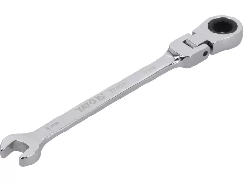 Yato racsnis csuklós csillag-villáskulcs 8 mm / 140 mm 72T CrV