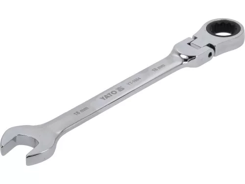 Yato racsnis csuklós csillag-villáskulcs 9 mm / 145 mm 72T CrV