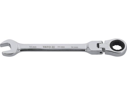 Yato racsnis csuklós csillag-villáskulcs 14 mm / 185 mm 72T CrV