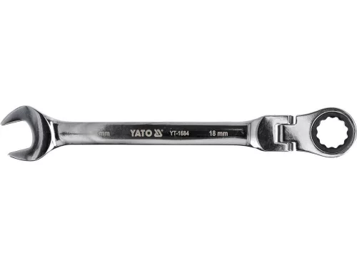 Yato racsnis csuklós csillag-villáskulcs 18 mm / 235 mm 72T CrV