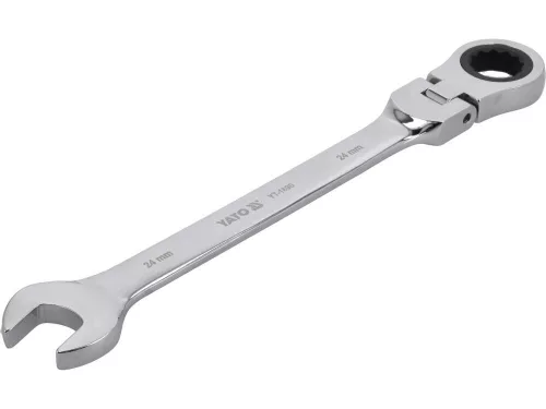 Yato racsnis csuklós csillag-villáskulcs 24 mm / 330 mm 72T CrV