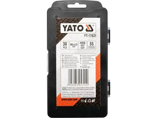 Yato menetjavító készlet 30 részes M5 0,8mm