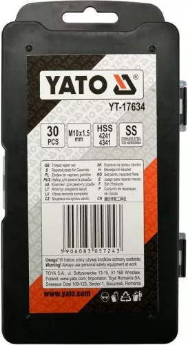 Yato menetjavító készlet 30 részes M10 1,5mm