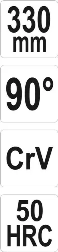 Yato hosszúcsőrű fogó hajlított 90° 330 mm CrV