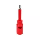 Yato Szigetelt hatszögletű bit, 4x120 mm, 1/2",  adapterrel