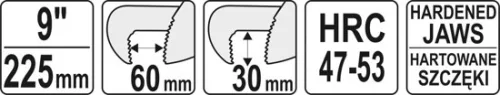 Yato állítható csőfogó 225 mm/60 mm