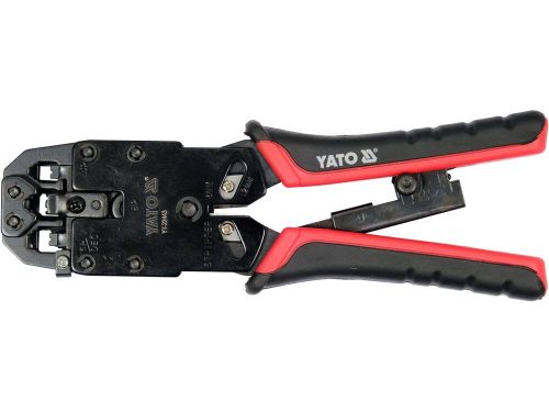 Yato krimpelő fogó 205 mm UTP hálózati/RJ45 és telefon/RJ10, RJ11, RJ12 csatlakozókhoz