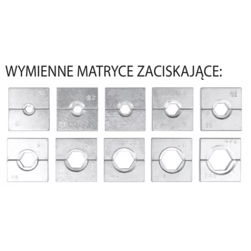 Yato kézi hidraulikus prés készlet 8 részes 10-120 mm2