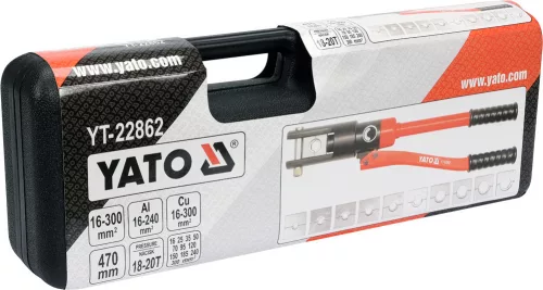 Yato kézi hidraulikus prés készlet 11 részes 16-300 mm2
