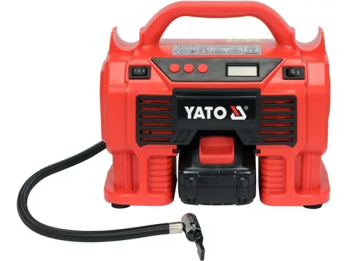 Yato akkus kompresszor 11 bar 18 V (1 x 3,0 Ah akku + töltő) + 12 V szivargyújtó