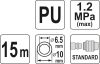 Yato Pneumatikus tömlő (spirál) gyorscsatlakozóval 6,5 x 10 mm x 15 m 1,2