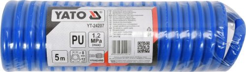 Yato pneumatikus tömlő (spirál) gyorscsatlakozóval 8 x 12 mm x 5 m 1,2