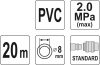 Yato pneumatikus tömlő gyorscsatlakozóval 8 mm x 20 m