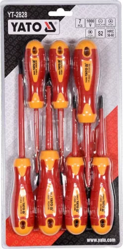 Yato csavarhúzó készlet 7 részes 1000 V-ig szigetelt
