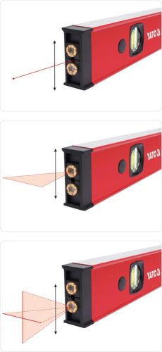 Yato lézeres vízmérték 2 libella 610 mm