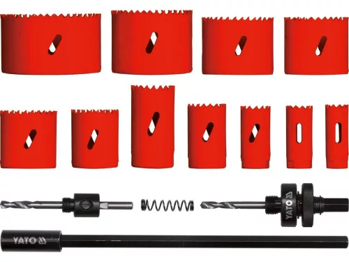 Yato körkivágó készlet 15 részes (19-76 mm) bimetál