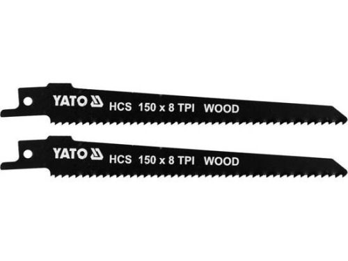 Yato szablyafűrészlap fához 150/1,0 mm 8 TPI HCS (2 db/cs)