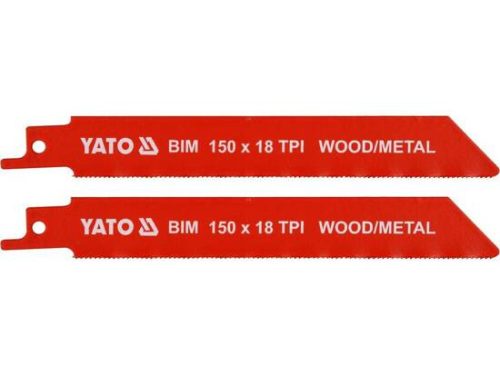 Yato szablyafűrészlap 150 mm/18TPI bimetál (2 db/csomag)