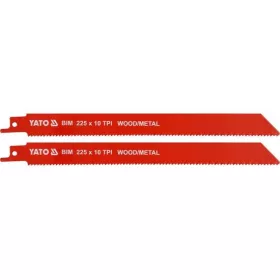 Yato szablyafűrészlap 225 mm/10TPI bimetál (2 db/csomag)