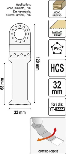 Yato fűrészlap multifunkciós géphez 32 mm HCS